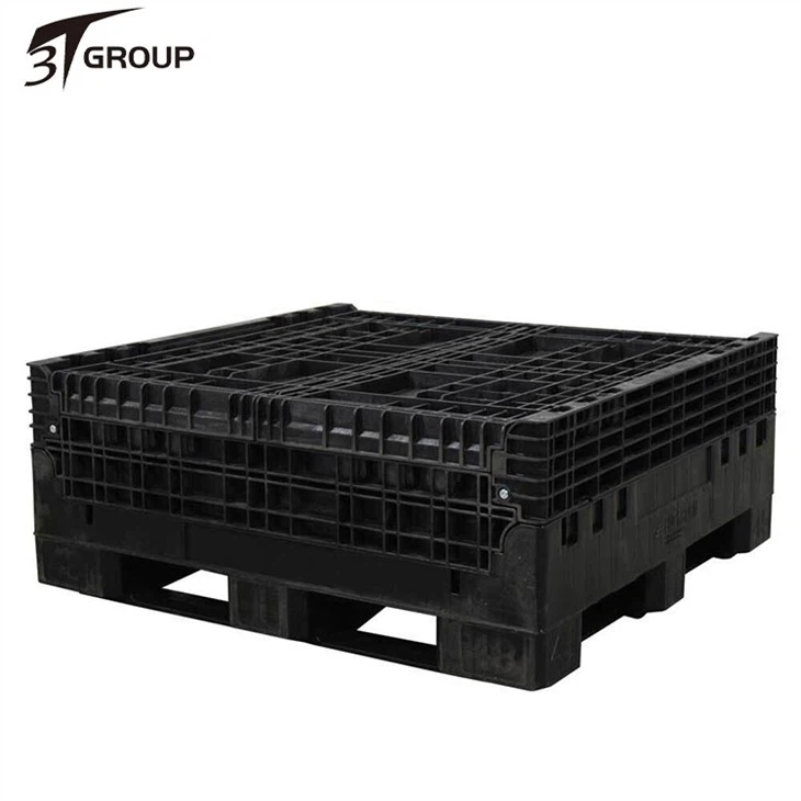 cheap 45 x 48 x 41 Solid Floor Collapsible Bulk Container 2 Doors